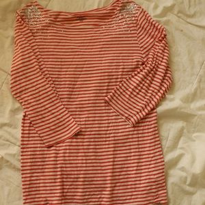 3/$20 Banana Republic 3/4 Sleeve Striped Top